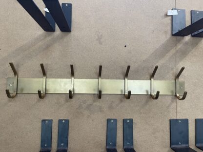 36" Cooperstown Coat Rack - Gold Powder Coat