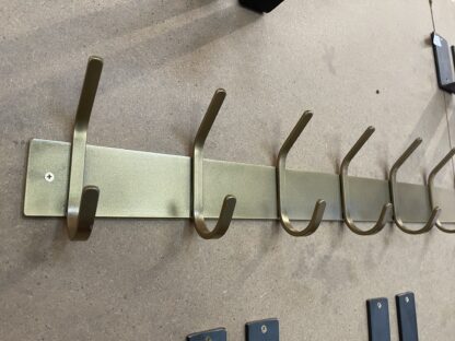 36" Cooperstown Coat Rack - Gold Powder Coat - Image 2