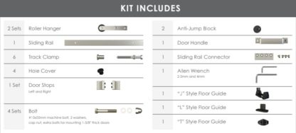Barn Door Track Hardware Kit - Image 2