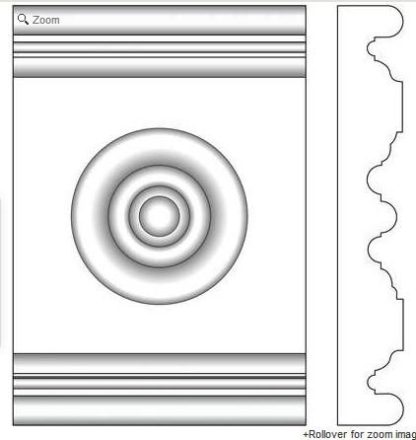 Architectural Rosette Plinth Block