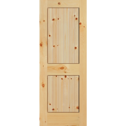 2-Panel Square Top Knotty Pine K2PS